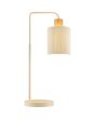 Tafellamp Arlo beige/hout 58cm