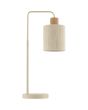 Tafellamp Arlo beige/hout 58cm