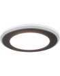 Trio Aura 652310132 zwarte inbouwspot met brandend LED paneeltje en LED rand