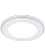 Trio Aura 652410131 witte inbouwspot met brandend LED paneeltje en  LED rand die uit staat