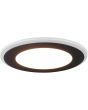 Trio Aura 652410132 mat zwarte inbouwspot met brandend LED paneeltje en LED rand die uit staat