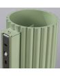 bevestiging van de saliegroen geribbelde metalen wandlamp met een diameter van 10 cm en een G9 fitting