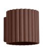 bruin geribbelde metalen wandlamp met een diameter van 10 cm en een G9 fitting