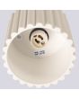 Binnenzijde Sollux Aura beige geribbeld cilindervormige plafondlamp van 10 cm in diameter met een GU10 lampje erin