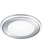 Trio Aura 652410106 chromen inbouwspot met LED paneeltje en brandende LED rand