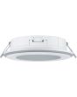 Trio Aura 652410131 zijaanzicht witte inbouwspot met LED paneeltje en LED rand