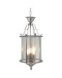 Searchlight Balls 3003-10CC chroom kleurige lantaarn ronde lantaarn van glas met drie brandende kaarslampjes