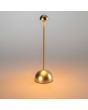 Brandende Konstsmide Bandol messing kleurige oplaadbare tafellamp voor buiten van 27 cm hoog met een heel klein metalen kapje