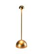 Konstsmide Bandol messing kleurige oplaadbare tafellamp voor buiten van 27 cm hoog met een heel klein metalen kapje