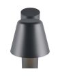 Bovenaanzicht Trio Beni antraciet grijze sokkellamp van 50 cm hoog voor buiten met klein rond naar beneden gericht spotje met een GU10 lampje