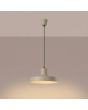 brandende taupe kleurige metalen hanglamp Bilo van 35 cm in diameter