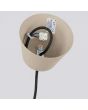 plafondkapje van de taupe kleurige metalen hanglamp Bilo van 35 cm in diameter