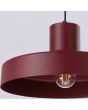 onderaanzicht bordeauxrood metalen hanglamp Bilo van 35 cm in diameter