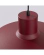 bovenaanzicht bordeauxrood metalen hanglamp Bilo van 35 cm in diameter