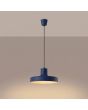 brandende ultramarijn blauw metalen hanglamp Bilo van 35 cm in diameter
