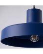 onderaanzicht ultramarijn blauw metalen hanglamp Bilo van 35 cm in diameter