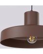 onderaanzicht bruin metalen hanglamp Bilo van 35 cm in diameter