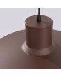 bovenaanzicht kap van de bruin metalen hanglamp Bilo van 35 cm in diameter