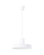 Sollux Bilo wit metalen hanglamp met een ronde kap van 35 cm en 18 cm hoogte