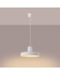 Brandende Sollux Bilo wit metalen hanglamp met een ronde kap van 35 cm en 18 cm hoogte
