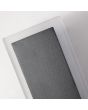 Detailfoto van de LED langs de zijden van de Searchlight Bordo rechthoekige langwerpige zwarte wandlamp voor buiten van 30cm hoog met LED langs de zijden