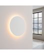 Brandende witte ronde wandlamp Borgen van 30 cm in diameter voor indirect licht langs de muur