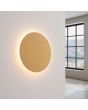 brandende goudkleurige ronde wandlamp Borgen van 30 cm in diameter voor indirect licht langs de muur