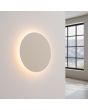 brandende beige ronde wandlamp Borgen van 30 cm in diameter voor indirect licht langs de muur