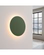 brandende olijfgroen ronde wandlamp Borgen van 30 cm in diameter voor indirect licht langs de muur