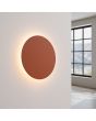 brandende okerrood ronde wandlamp Borgen van 30 cm in diameter voor indirect licht langs de muur