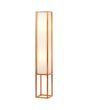 Brilliant Seaside 93093/09 landelijke vloerlamp van gelakt houten raamwerk met kap van textiel ertussen, brandend