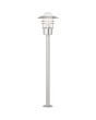 Brilliant Terrence 45785/82 RVS tuinpaal met glazen kap met lamellen ervoor, brandend