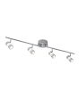 Searchlight Bubbles 4414CC chromen badkamer plafondlamp met rond plafondplaatje met twee stangen met elk twee brandende spotjes met luchtbellen in de spot