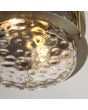 glas van de bronzen plafondlamp voor de badkamer met een diameter van 35cm en bobbelglas
