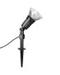 Reality Caceres zwarte tuinspot met E27 LED reflector lamp van 15w en een lumen output van 1500 in 4000K. De spot is 52 cm hoog.