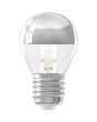 1101001100 8712879153542 Calex Kopspiegel P45 Chrome Straight filament 220-240V 3.5W 250lm 2700K E27 Dimbaar met LED dimmer brandend