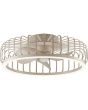 Brilliant Capo beige plafondventilator met een diameter van 48cm met een kap van beige metalen latjes en een brandende LED rand rond de ventilator