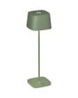 Konstsmide Capri grijsgroene tafellamp op batterijen van 37 cm hoog en touch dimmer op de kop