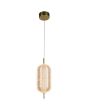 Searchlight Capsule 28803SB hanglamp met cilindervormige kap van acryl met brandende LED buis erin