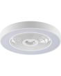 Brilliant Catania witte plafondventilator van 48,6 cm in diameter met LED rand rond de ventilator voor RGB licht of CCT wit licht
