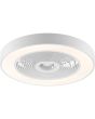 Warm wit brandende Brilliant Catania witte plafondventilator van 48,6 cm in diameter met LED rand rond de ventilator voor RGB licht of CCT wit licht
