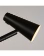 Searchlight EU10450BK detailfoto van de spot van de zwarte oplaadbare vloerlamp op batterijen met kegelvormige spot en touchdimmer