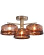 Plafondlamp Charlie 3-licht bruin 46cm