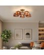 Plafondlamp Charlie 5-licht bruin 55cm
