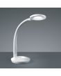 Trio Cobra R52721101 wit bureaulampje met flexibele hals en platte ronde kop met LED unit