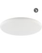 Brilliant Colden witte platte plafonniere voor de badkamer van 29 cm in diameter voorzien van een bewegingsmelder