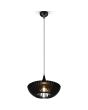 Trio Colino 315900132 brandende zwarte hanglamp van zwart houten lamellen