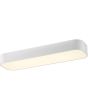 Brandende Brilliant Corvato witte langwerpige plafondlamp met een lengte van 50,5 cm en een breedte van 14,5 cm met geïntegreerde LED