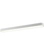 Brandende Brilliant Corvato witte langwerpige plafondlamp met een lengte van 114,5 cm en een breedte van 14,5 cm met geïntegreerde LED