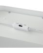 Detailfoto van de DIP schakelaar van de Brilliant Corvato witte langwerpige plafondlamp met een lengte van 114,5 cm en een breedte van 14,5 cm met geïntegreerde LED